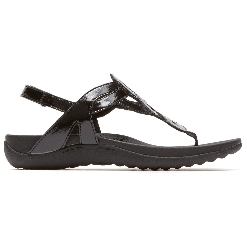 Rockport Womens Sandals Black - Ramona - UK 478-WXRBZO